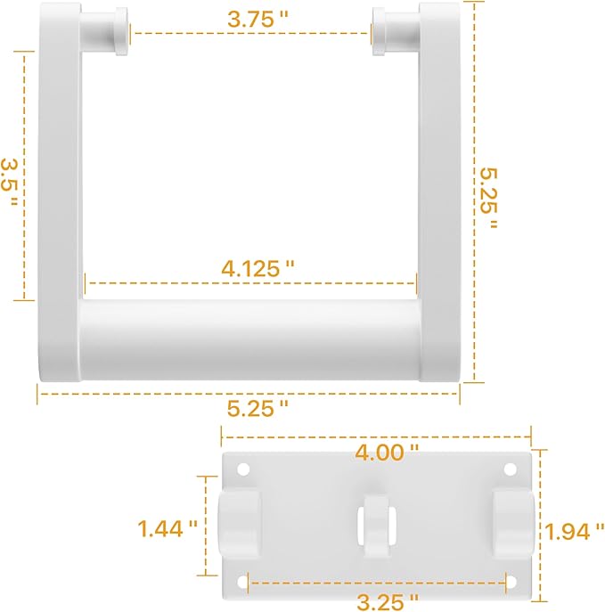 LBB-Parts White Plastic Replacement Cooler Handles,Compatible with Igloo 90-100 Quart Cooler Handle,Cooler Replacement Handles kit
