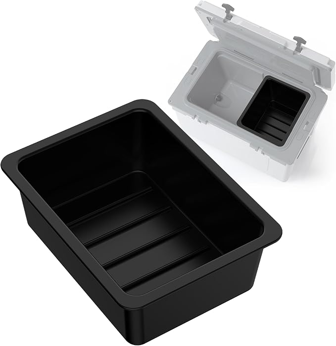 Jmoe USA Dry Basket for RTIC 52QT Ultra-Light Cooler | BPA-Free Tough Plastic | Specially Designed, Durable, Food-Safe | Storage Tray for Electronics, Utensils, Dry Goods, and More