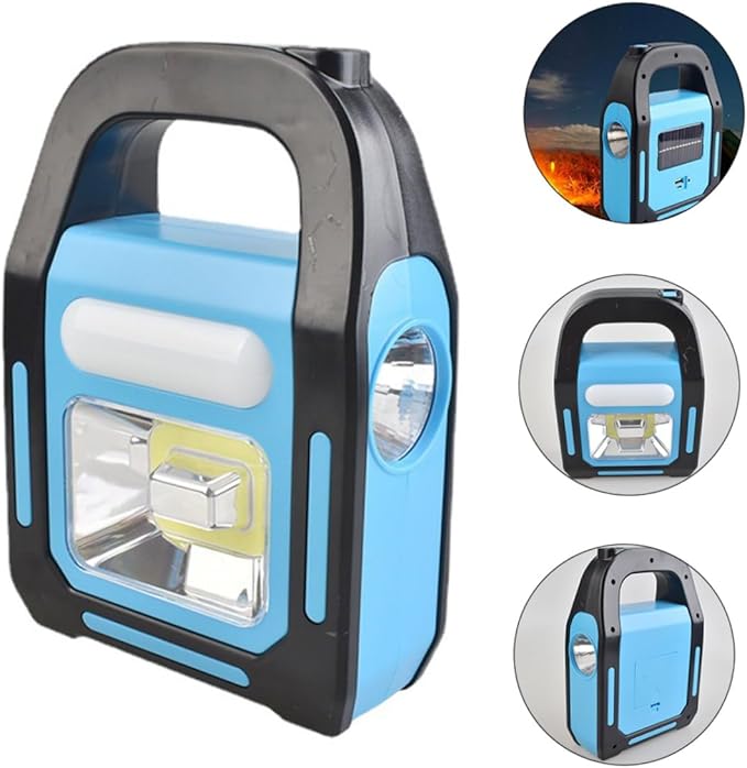 Rechargeable Work Light Solar Powered Emergency Lantern Camping Light with USB Charging for Outdoor Activities Power Outages and Emergency Situations