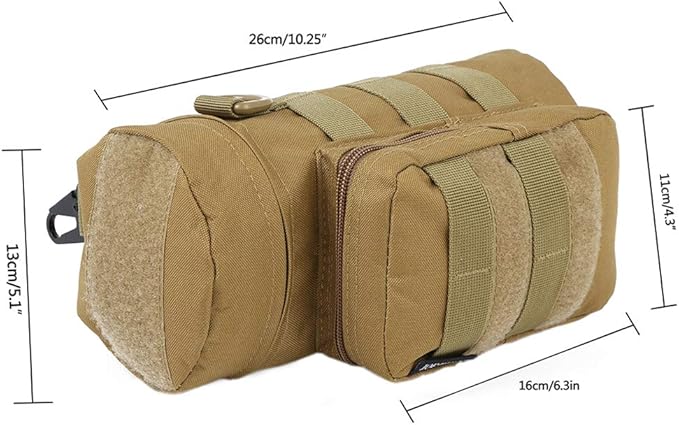 Molle Water Bottle Holder, Tactical Water Bottle Pouches for Backpack with D-Ring Hook