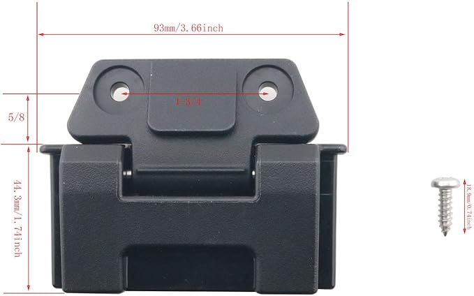 2PCS Cooler Compatible Replacement Hinges with Screws for 25 52 72 Plastic Cooler Latch Parts Black