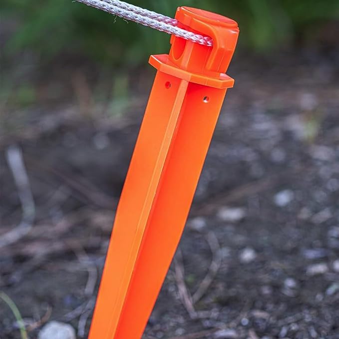ASR Outdoor Orange Heavy Duty ABS Plastic Tent Stakes Ground Anchor Camping Essentials