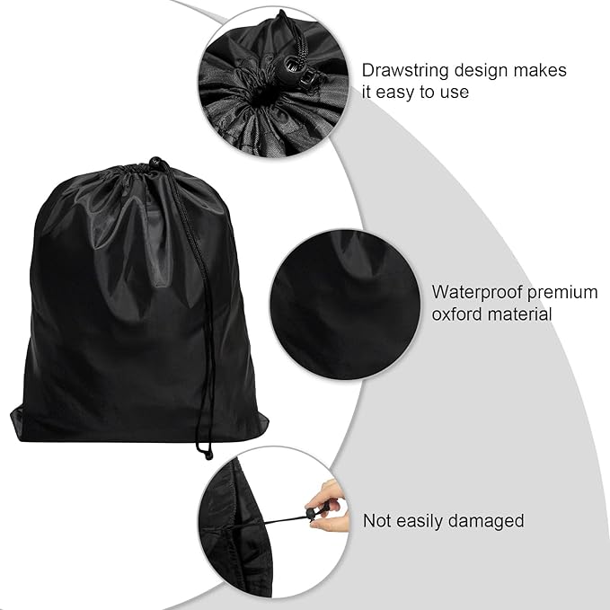 HIIXHC 8-Pack Drawstring Bags with Toggle, Durable Nylon Backpack, Cinch Sack and Ditty Pouch for Gym, Sports, Travel, and Daily Use