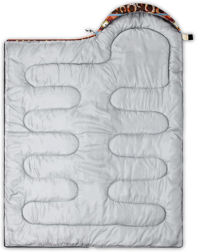 QOOMO Camping Sleeping Bags,3 Season Warm & Cool Weather,Lightweight,Waterproof Sleeping Bags for Adults & Kids,Traveling,and Outdoors,Camping Gear Equipment