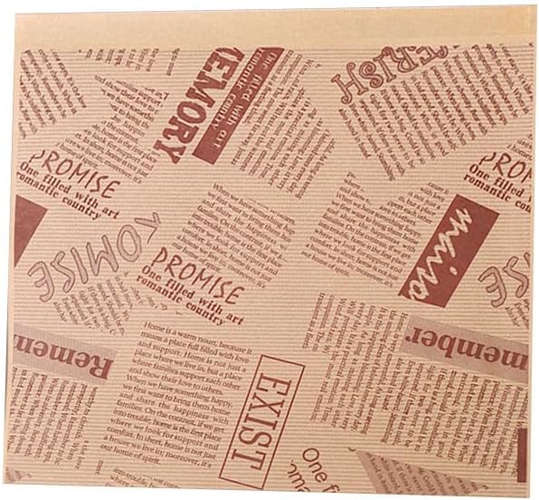 Paper Hamburger Bags 7 × 7 "50pcs, Food-Grade Oil-Proof Triangular Snack And Pastry Bags, Recyclable Packaging, Doughnut Sandwich Bread Food Packaging (English Print)