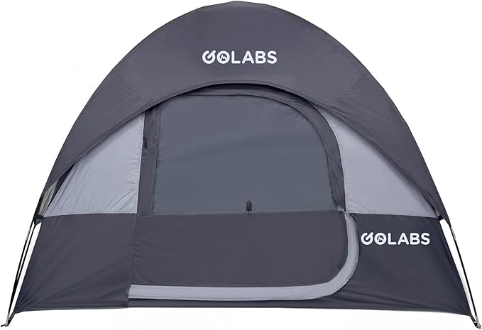 Golabs CT1 2 Person Camping Tent, Easy Set Up in 3 Mins, PU1500mm Waterproof w/Mesh Top & Door with Ventilation, Lightweight 4.4lbs Portable Family Tent with Carry Bag &Interior Storage Pockets &Hook