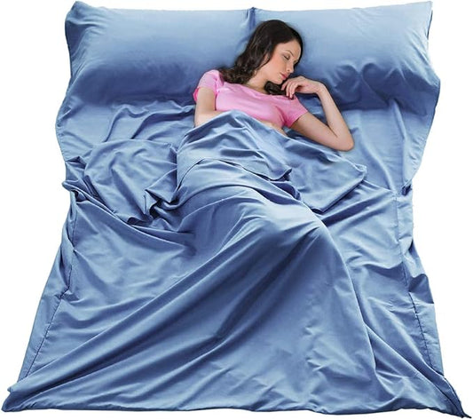 Sleeping Bag Liner Ultralight Travel Sheet Dirt-Proof Camping Sheets Compact Hotel Sleeping-Sack for Outdoor Backpacking Hiking