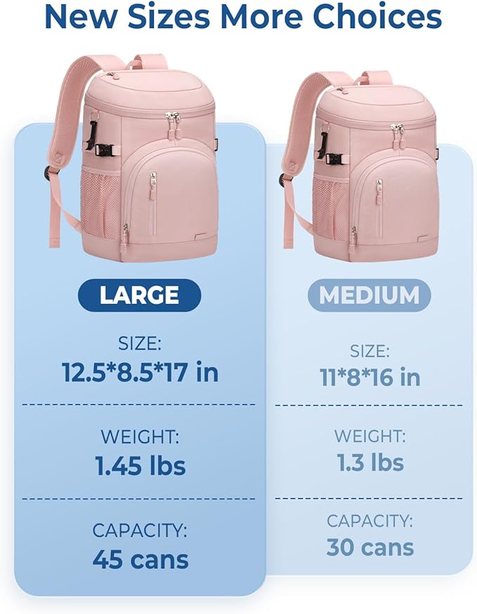 Cooler Backpack Insulated Waterproof,30/45 Cans Backpack Coolers Leakproof Lunch Backpack for Men Women Portable Soft Cooler Bag for Beach Camping Trave Picnic