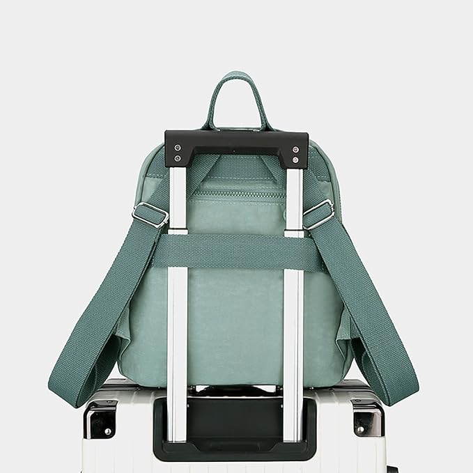 Simple Casual Solid Color Lightweight College Work Backpack Anti Theft Travel Backpack Daypack for Women (Grey Blue)