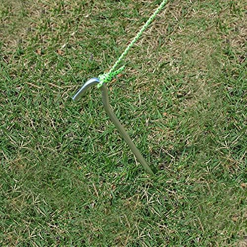 12Pcs Aluminium Tent Stakes for Sand,Beach Camping-7 Inch Long Metal Inflexible Steel Ground Stakes Tent for Outdoor Trip Hiking Gardening (Silver 12Pack)