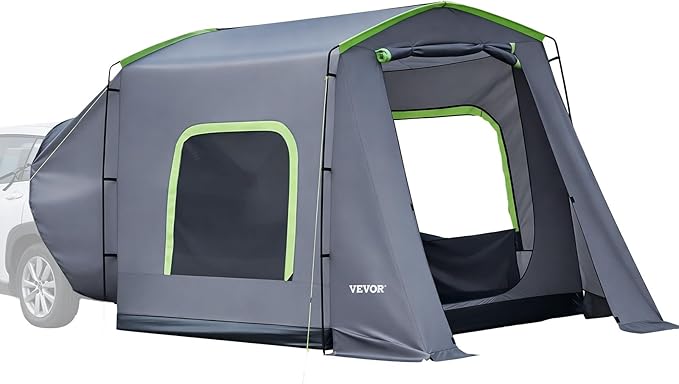 VEVOR SUV and Pickup Truck Camping Tents, Waterproof Double Layer Design with Carry Bag, Accommodates 2-9 Persons for Outdoor Activities