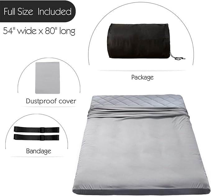 MAXYOYO Japanese Floor Futon Mattress Full Size, Floor Bed for Adults, Roll Up Folding Floor Mattress, Diamond Patterned Japanese Floor Bed