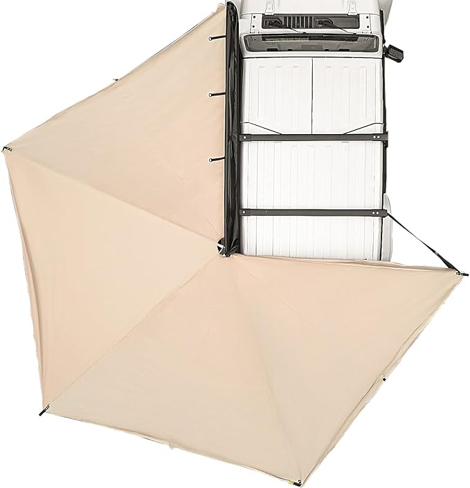 JOYTUTUS 270 Awning - 125 SQ. FT Freestanding All-Weather Side Canopy, Vehicle Awning UV50+, Waterproof PU10000mm, Adjustable for SUV/Truck/Van Driver Side, Wind Resistant