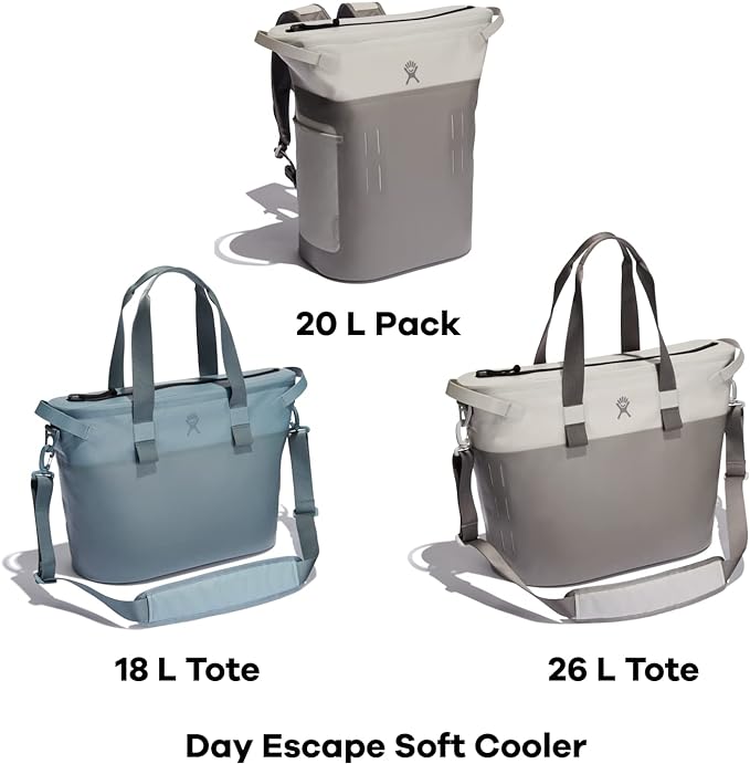Hydro Flask 18 L Day Escape Soft Cooler - Reusable Travel Bag Tote - Insulated