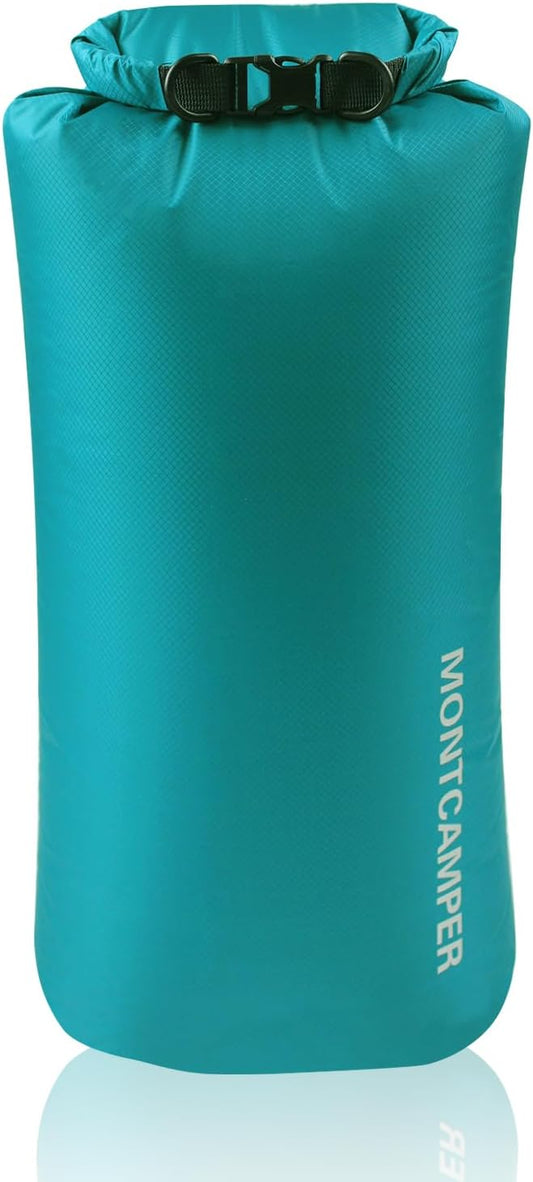 Waterproof Dry Bag 20L – 30D Nylon Roll Top Dry Sack with DWR & PU Coating, Lightweight Water-Resistant Storage for Kayaking, Camping, Hiking, Fishing & Beach (Turquoise Blue)