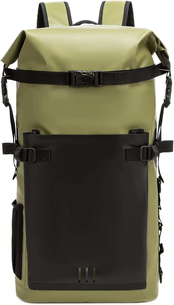 Waterproof Dry Bag,Heavy Duty Hiking Backpack Roll-Top Closure Bag for Kayaking, Hiking, Camping, Boating- Men/Women ﻿