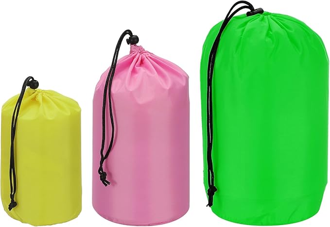 PATIKIL Stuff Sacks, Waterproof Outdoor Storage Sack Portable Drawstring Dust Flap Bag for Camping Hiking