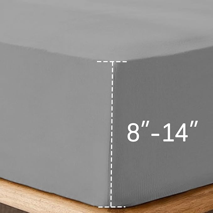 Biloban 2 Pack Hospital Bed Sheets Fitted, 36’’×84’’×14’’ Hospital Bed Sheet Fit for Home & Hospital Care Beds, Shrinkage & Stain Resistant RV Twin Sheets for RV Twin/Bunk Mattress