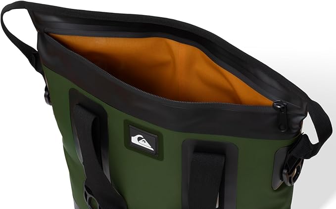 Quiksilver Zipperless Backpack Cooler 30L, Holds 36 Cans, 48 Hour Insulation, Leakproof & Waterproof Design, Heavy Duty TPU, IPX7, Padded Straps, Kangaroo Pockets