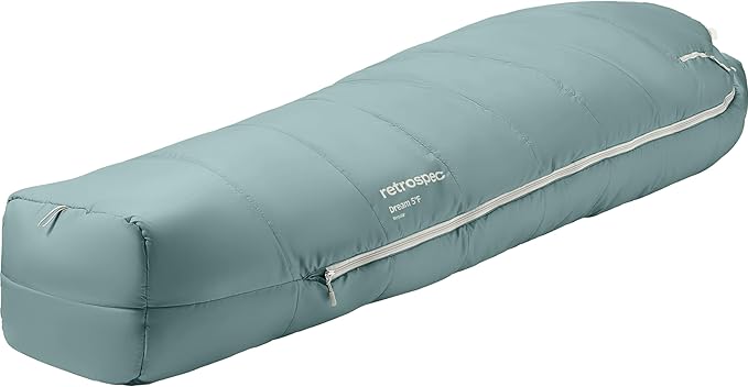 Retrospec Dream Mummy Sleeping Bag - 30°F Camping & Travel Essential Gear with Water - Resistant Shell & Synthetic Fill - Zippered Pocket & Stuff Sack