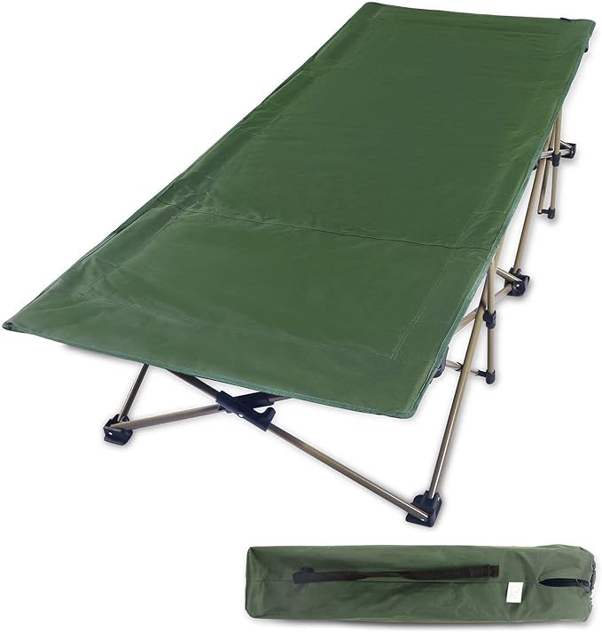 REDCAMP Oversized Camping cots for Adults 500lbs,33'' Extra Wide Tall Sleeping Cots Heavy Duty, XL Cots Portable for Outdoor Indoor Office, Green
