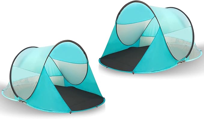 Vaygway Pop-up Tent and Automatic Instant Portable Cabana - Premium Quality 2-4 Person Easy Throw Setup Windproof Waterproof Travel Cabana Beach Tent Shelter- for Hiking, Camping & Outdoor Activities