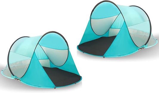 Vaygway Pop-up Tent and Automatic Instant Portable Cabana - Premium Quality 2-4 Person Easy Throw Setup Windproof Waterproof Travel Cabana Beach Tent Shelter- for Hiking, Camping & Outdoor Activities