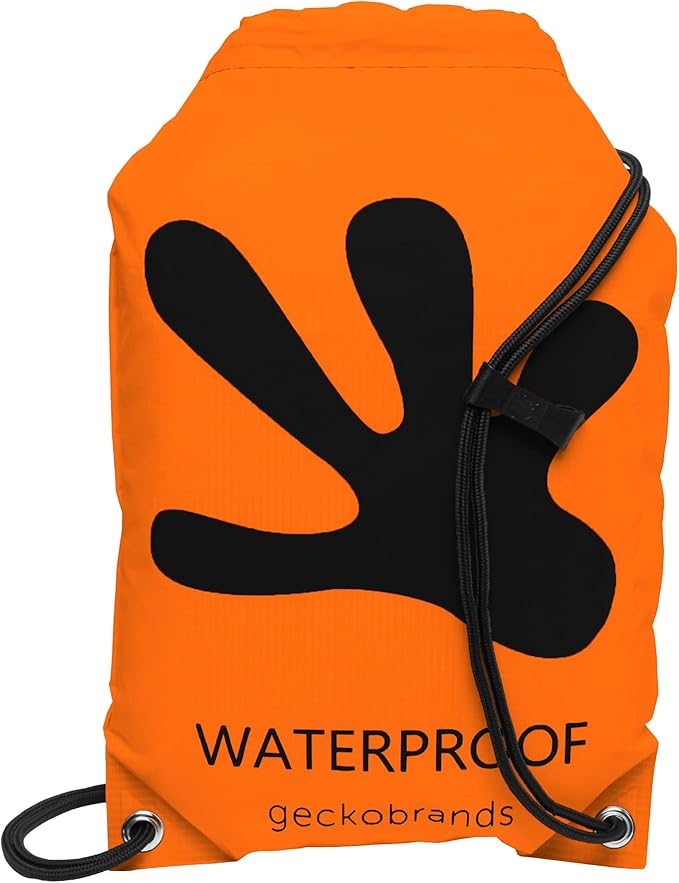 geckobrands Embark 10L Drawstring Backpack – Waterproof, Lightweight Dry Bag for Beach, Hiking, and Light Water Activities