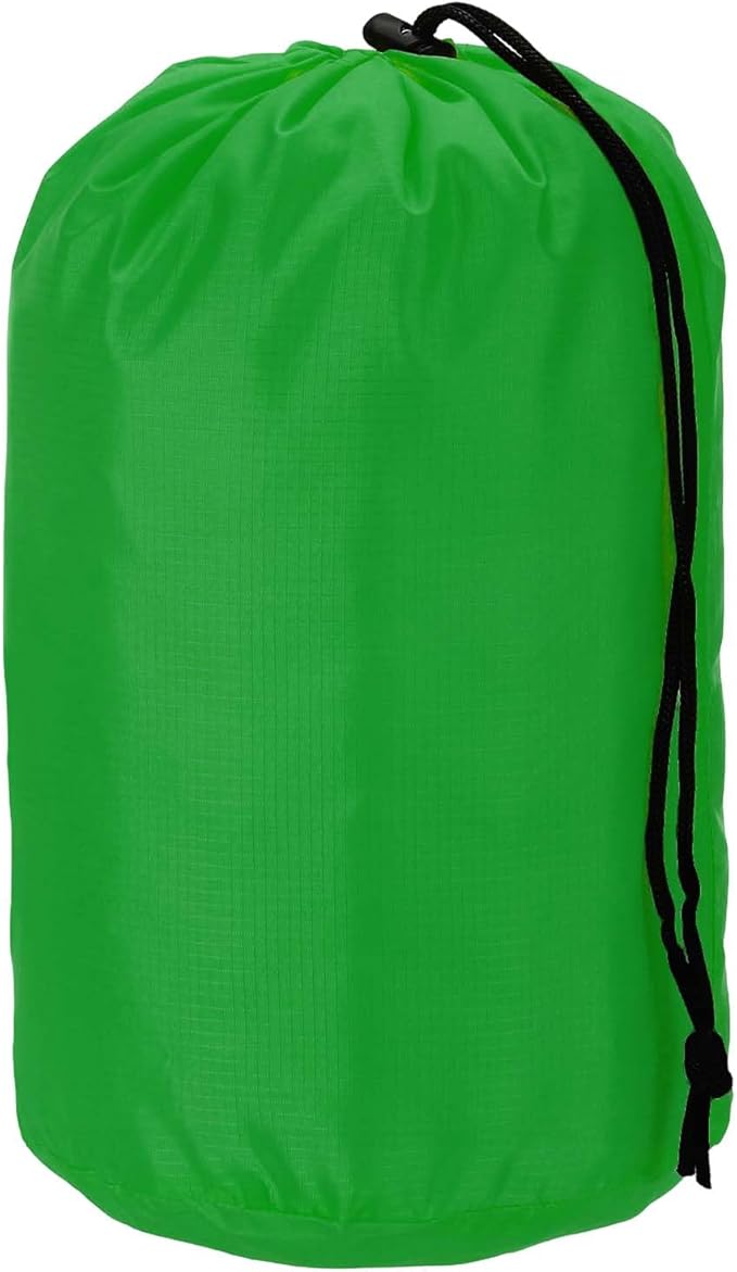 Stuff Sack, Nylon Waterproof Storage Sacks Portable Drawstring Dry Stuff Bag Gear Organization with Toggle, 9x16Inch Fit for Backpacking Camping Traveling Hiking(Green)