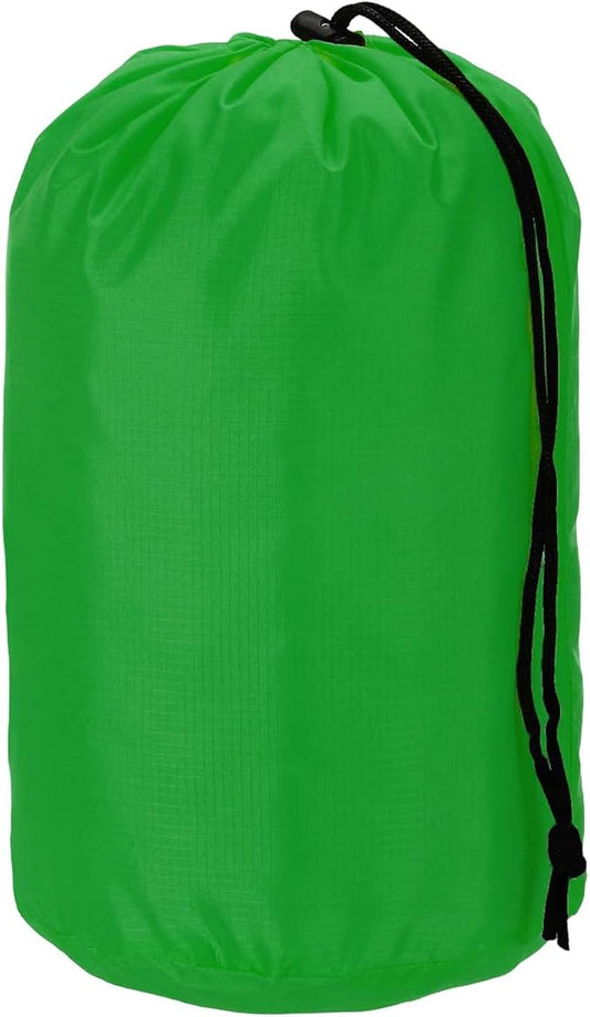 Stuff Sack, Nylon Waterproof Storage Sacks Portable Drawstring Dry Stuff Bag Gear Organization with Toggle, 9x16Inch Fit for Backpacking Camping Traveling Hiking(Green)