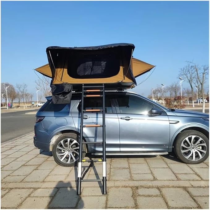 Camping Car roof top Tent Hard Shell Car Roof Top Tent SUV 4X4 Camping Car Roof Top Tent 4 Person(Carbon Fiber)