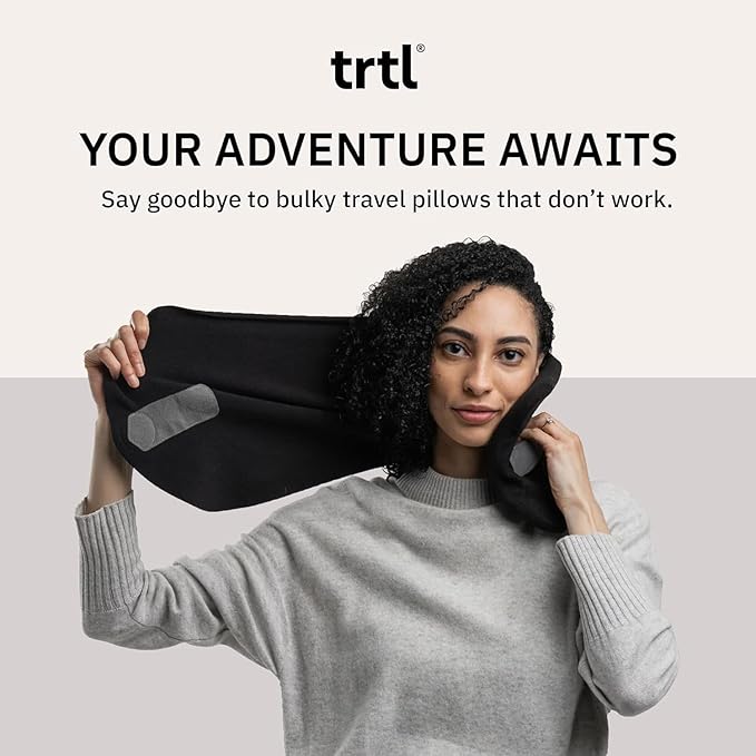 trtl Pillow - Scientifically Proven, Super Soft Neck Support Travel Pillow - Lightweight and Machine Washable - Ergonomic Design for Traveling on Airplanes, Cars, and Trains - Red