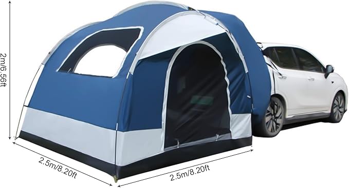 Car Rooftop Tent,Vehicle Camping Tent w/Double Door,Outdoor Universal Fit Camping Truck Tents for SUV Van, Hatchback, Pickup 8.2'*8.2'*6.56'
