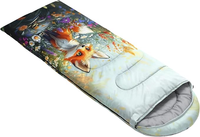 AILONEN Outer Space Astronaut Camping Sleeping Bags,Lightweight & Waterproof,3 Season Warm & Cool Weather,Cartoon Sleeping Bags for Kids,Boys Girls Travelling,Outdoors