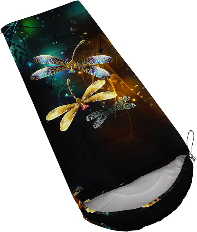 AILONEN Kawaii Puppy Sleeping Bag for Kids Boys Girls,Warm and Cool Weather,Lightweight,Waterproof Backpacking,Cartoon Cute Dog & Duck Animal Themed Blue Sleeping Bag for Camping