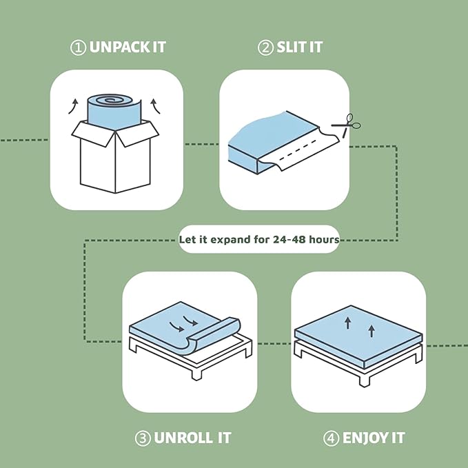 Bamboo Mattress Topper Twin XL Size with Deep Pocket 1700 GSM Cooling Shredded Memory Foam Mattress Pad Rayon Derived from Bamboo, Ideal for Side Sleepers, Back Pain, Hot Sleepers
