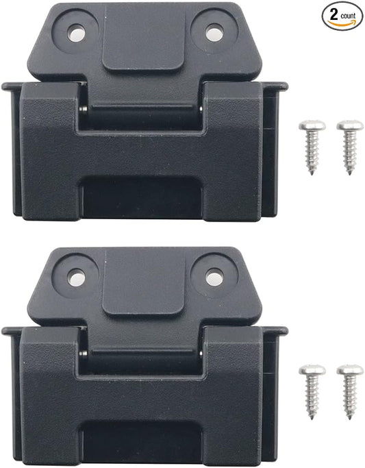 2PCS Cooler Compatible Replacement Hinges with Screws for 25 52 72 Plastic Cooler Latch Parts Black