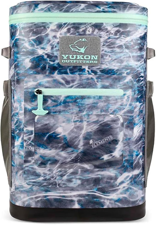Yukon Outfitters Hatchie Backpack Cooler, 54-Liter Durable Insulated Cargo-Ready Outdoor Hiking Watersports Meals & Beverages Daypack Cooler w/Airtight Zippers, Padded Straps & Carry Handle