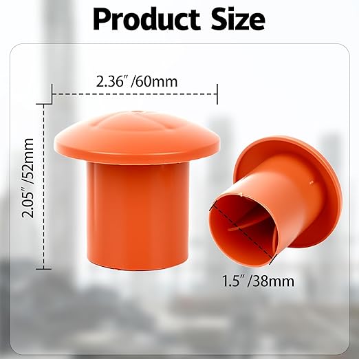 250 Pcs Rebar Caps, Size: #3-#9, Plastic Rebars Covers Caps, Mushroom Rebar Safety Cap, for Rebars Stake, Orange