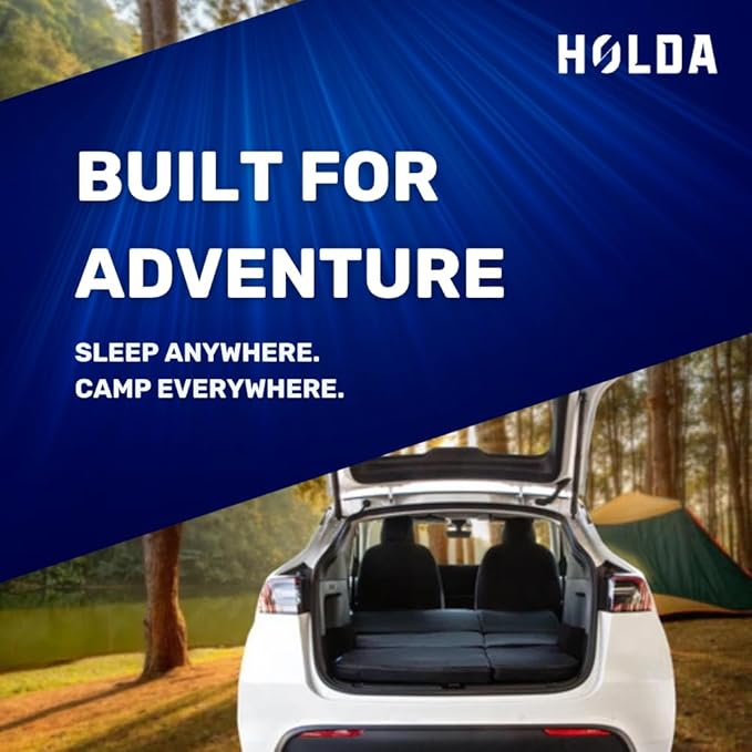 Holda Custom Fit Neoprene Mattress Compatible with Tesla Model Y (2020-2025) – 2-Piece Set, Water Resistant, Durable, Easy Install, Camping & Overlanding Comfort