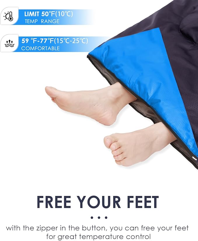 Sleeping Bags for Adults Cold Weather - 20 Degree Big&Tall Size Backpacking Lightweight Waterproof for Girls Boys Mens Teen Women for Camping Hiking Outdoor Travel Hunting with Compression Bags