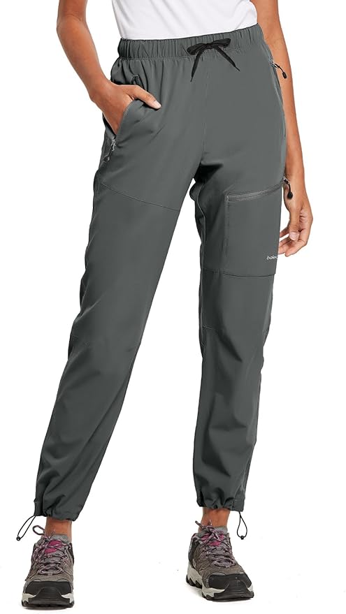 baleaf Women's Hiking Pants Quick Dry Lightweight Water Resistant Elastic Waist Cargo Pants for All Seasons