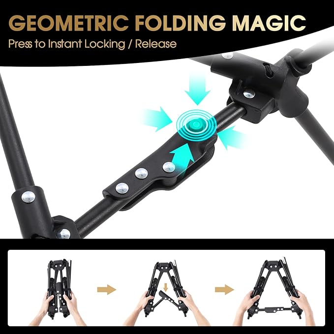 MOON LENCE Portable Camping Chair, Lightweight Folding Backpacking Hiking Chair, Plus Size Compact Yet, Support 330 lbs (Green)