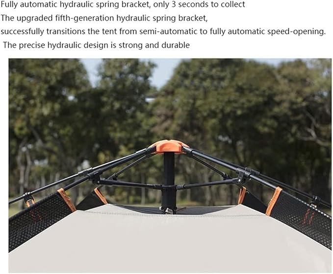 Tents For Camping Beach Tents Hydraulic Automatic Double Deck Tent Thicken Anti-storm Camping Outdoor Tent Four Seasons Mountaineering Beach 3-4 Person Family Tents For Camping Hiking Traveling
