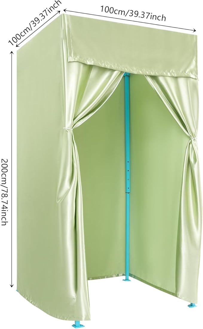 Portable Privacy Dressing Room Folding Fitting Room Portable Dressing Room Freestanding Foldable Changing Room with Curtain for Indoor Fashion Photoshoots, Camping, Or Pool