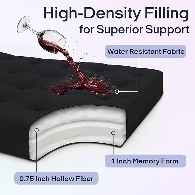 Syrinx Water Resistant Japanese Futon Mattress, Queen Size 80"x60", 2.5 Inch Thick Japanese Floor Mattress Tatami Mat, Foldable Floor Bed Sleeping Pad for Dormitory Guest Room Camping