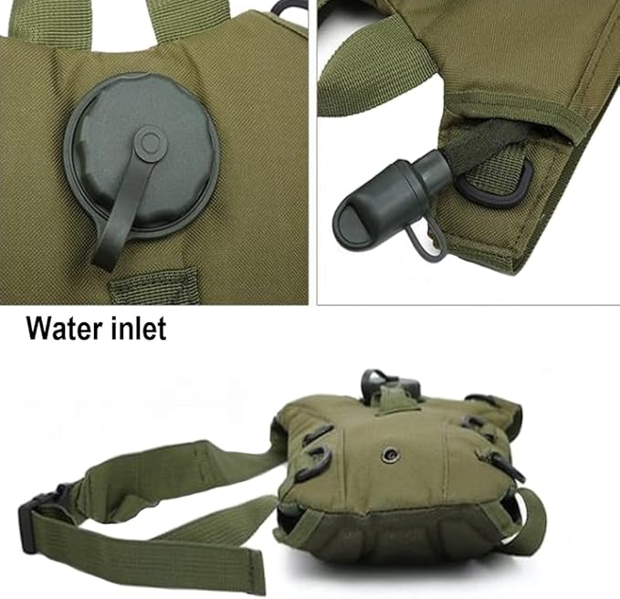 Hydration Pack Hiking Water Backpack with 3L Water Bladder, Adjustable Water Storage Reservoir Bag Men Women Running Vest for Hiking Running Cycling Climbing Camping