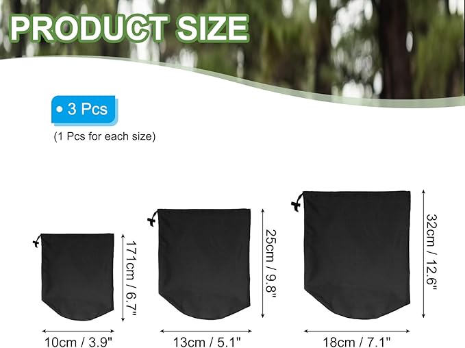 PATIKIL Stuff Sack, Waterproof Outdoor Storage Sack Portable Drawstring Dust Flap Bag for Hiking Backpacking
