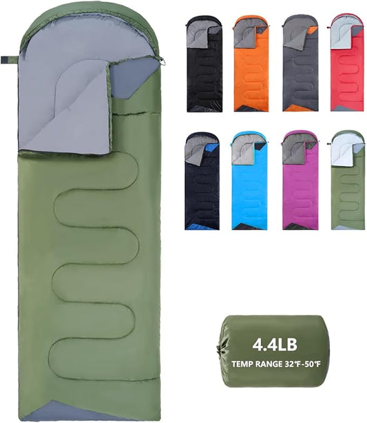 Sleeping Bags for Adults Cold Weather - 20 Degree Big&Tall Size Backpacking Lightweight Waterproof for Girls Boys Mens Teen Women for Camping Hiking Outdoor Travel Hunting with Compression Bags