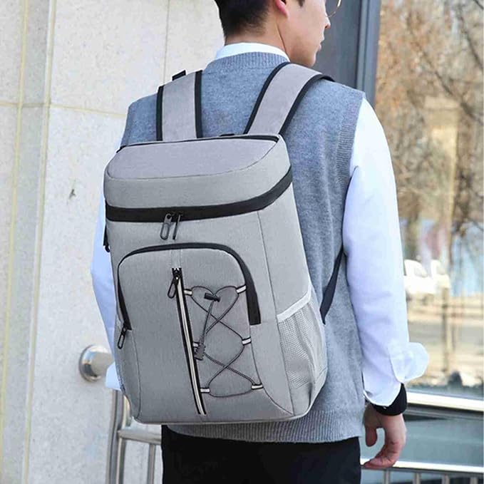 Insulated Cooler Backpack Leak Proof Aluminum Foil Inner Oxford Exterior for Camping Hiking Outdoors